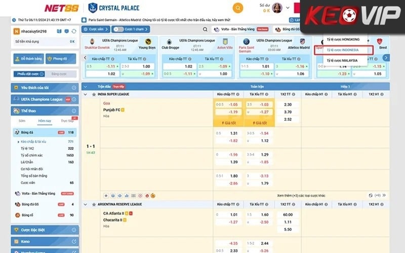 Một số kinh nghiệm hay khi cá cược bóng đá với kèo indo